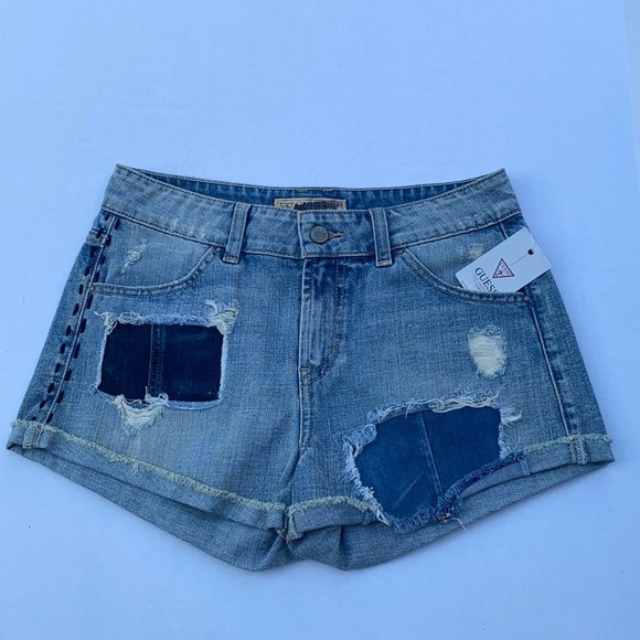 New GUESS Womens Destroyed Denim Jeans SZ 27 - Picture 1 of 11